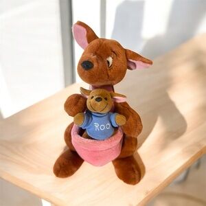 Disney Brown Kangaroo with Pink Pouch and Blue Sweater